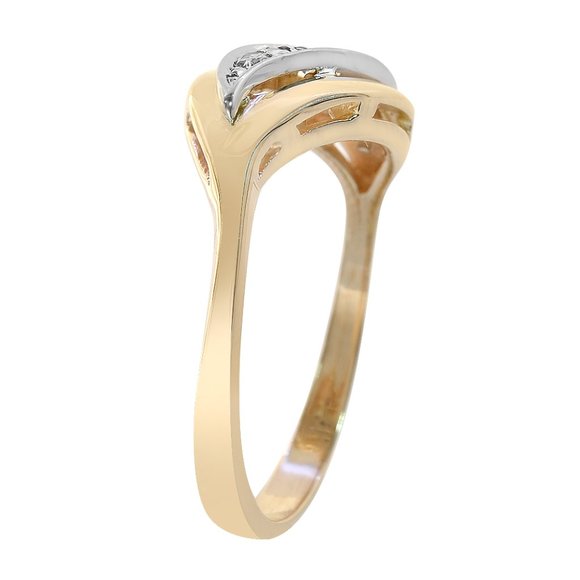 0.10 Carat Round Cut Diamond 14k Ring - Picture 2 of 3